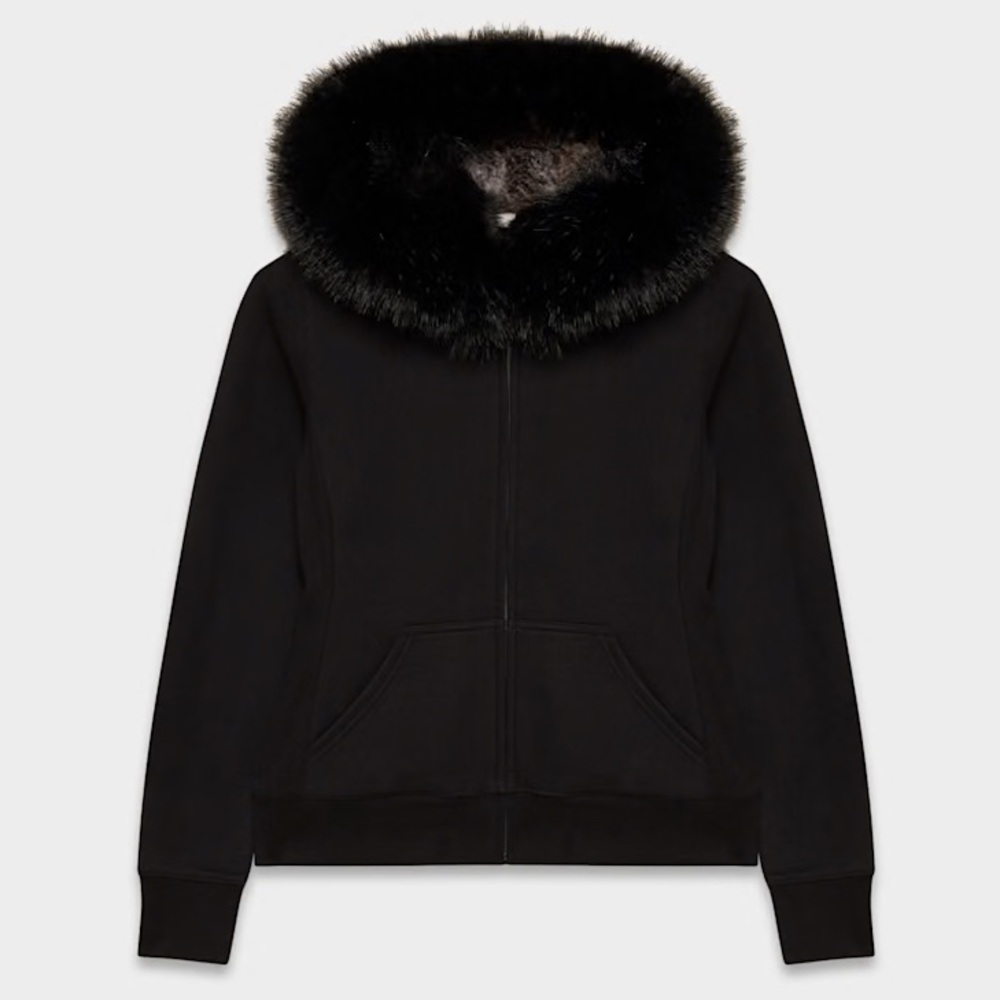 NWT Aritzia Sweatfleece Snug Fur Zip Hoodie
